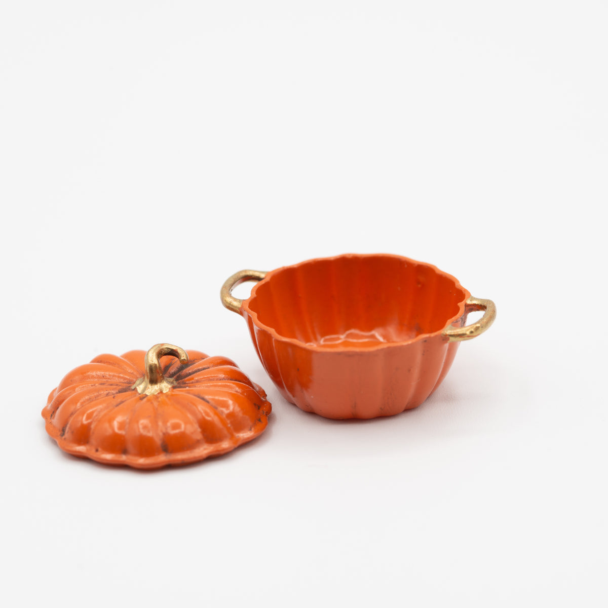 Miniature Pumpkin Cocotte | 1:12 Scale | Fall Dollhouse Kitchen
