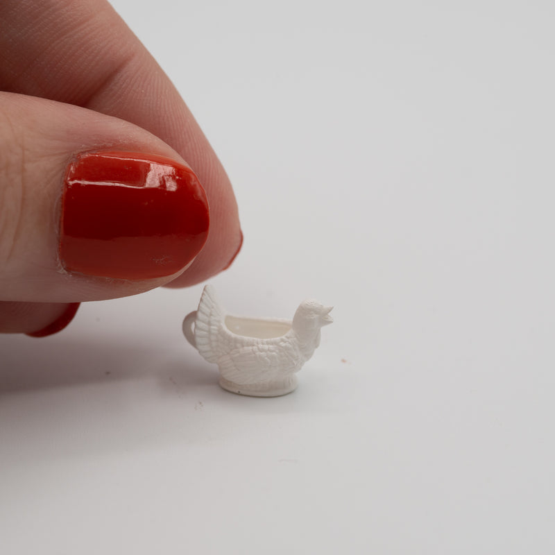 Miniature Turkey Gravy Boat | 1:12 Scale | Thanksgiving Dollhouse