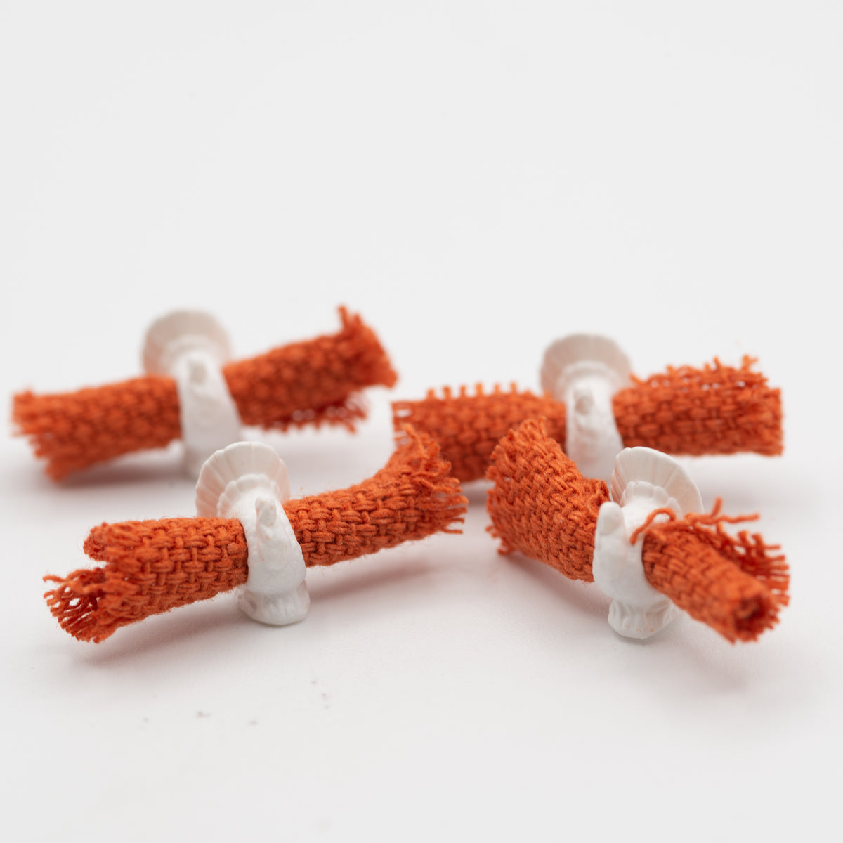Miniature Turkey Napkin Rings Set of 4 | 1:12 Scale | Thanksgiving Table