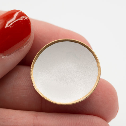 Miniature Gold Rim Dinner Plates Set of 4 | 1:12 Scale | Dollhouse Dining