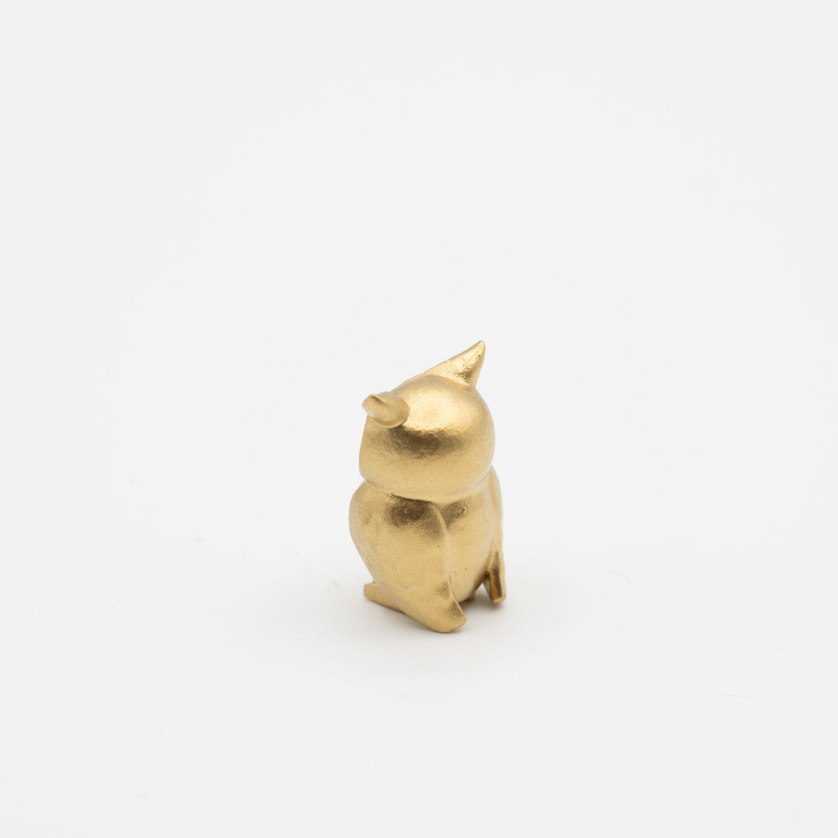 Miniature Owl Figurine | 1:12 Scale | Gold Dollhouse Shelf Decor