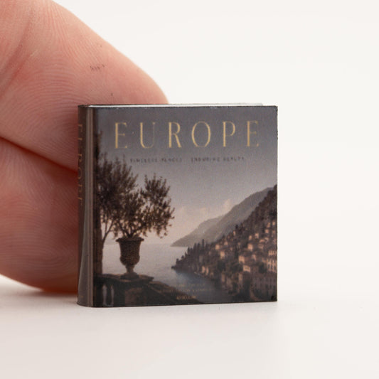 Miniature Coffee Table Book | 1:12 Scale | Europe | Dollhouse Library or Living Room Decor
