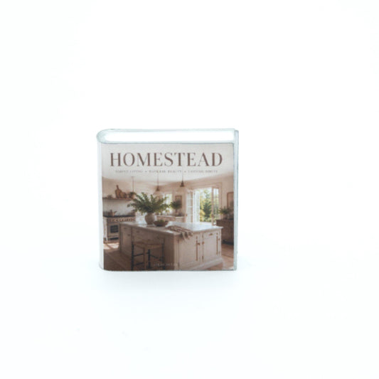 Miniature Coffee Table Book | 1:12 Scale | Homestead | Dollhouse Kitchen Decor