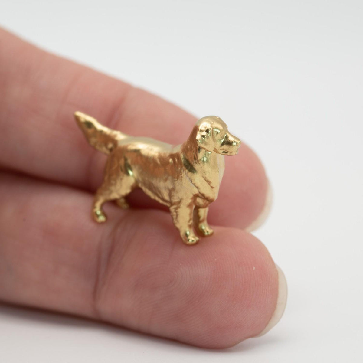 1:12 Scale Miniature Golden Retriever | Gold Dollhouse Dog Figurine | Dog Lover Gift