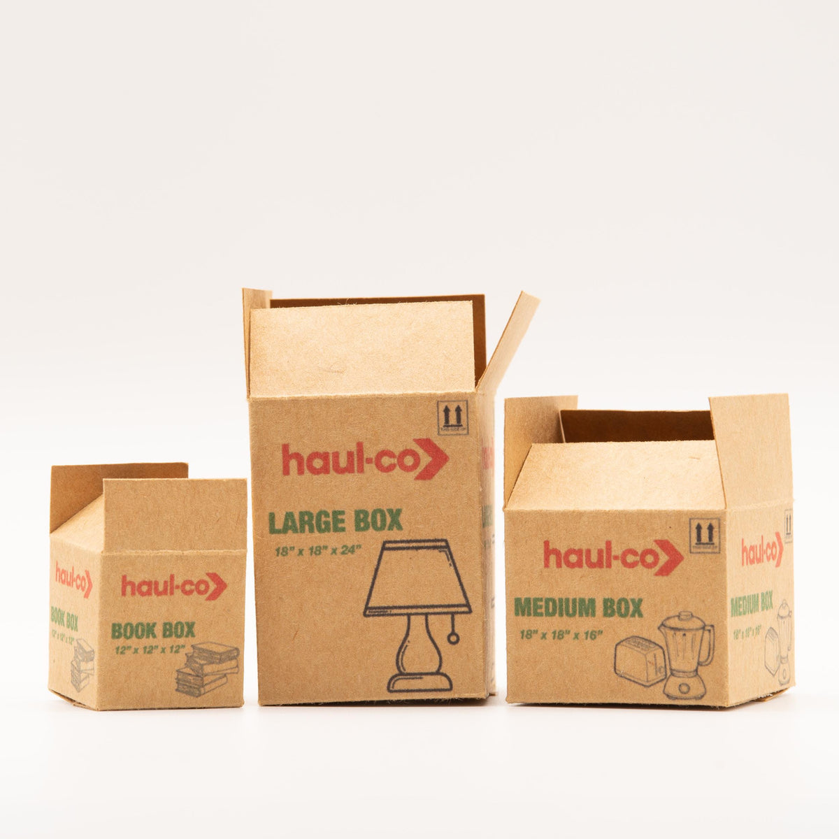 Miniature Moving Boxes | 1:12 Scale | Dollhouse Moving Day Accessory