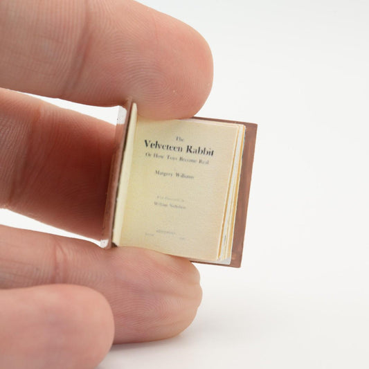 Miniature The Velveteen Rabbit Book | 1:12 Scale Dollhouse Book with Pages | Nursery Decor