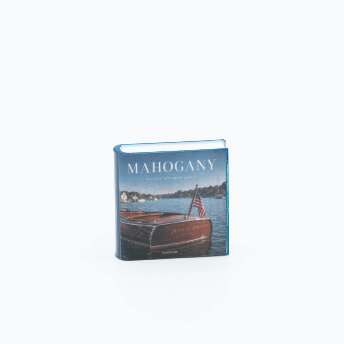 Miniature Coffee Table Book | 1:12 Scale | Mahogany | Dollhouse Lake House Decor