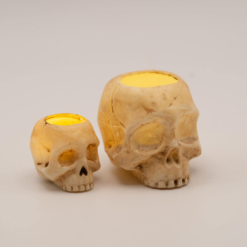 Miniature Skull Luminary | 1:12 Scale | Halloween Dollhouse Decor