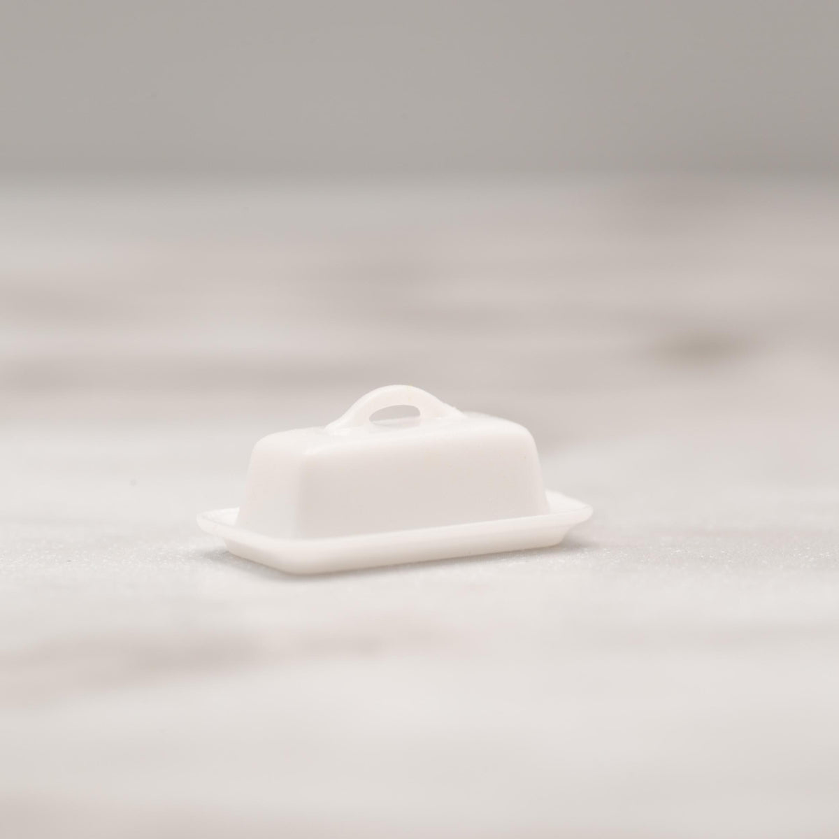 1:12 Scale Miniature Butter Dish | Removable Lid | Dollhouse Kitchen Decor | Modern Farmhouse Miniature