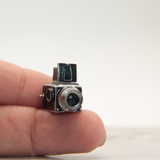 1:12 Scale Miniature Medium Format Camera | Hasselblad Dollhouse Decor | Camera Collector Gift