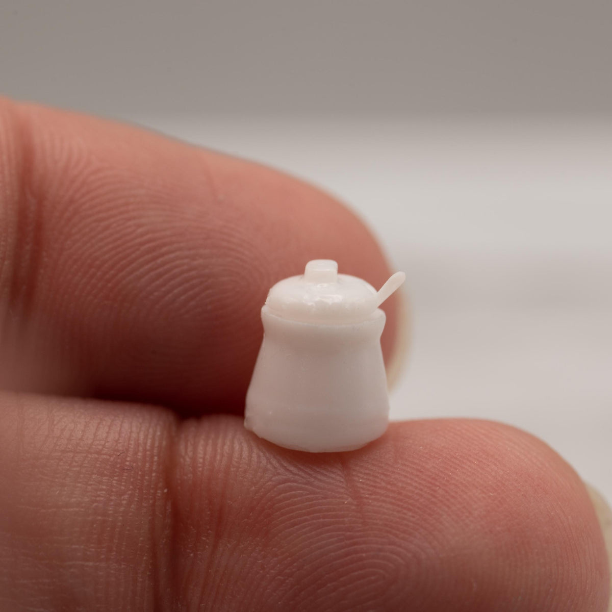 1:12 Scale Miniature Sugar Bowl | Removable Lid | Dollhouse Kitchen Decor | Modern Farmhouse Miniature