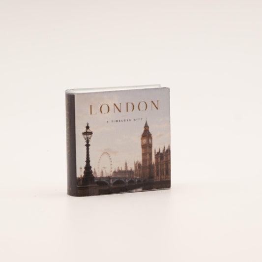 Miniature Coffee Table Book | 1:12 Scale | London | Dollhouse Library or Living Room Decor