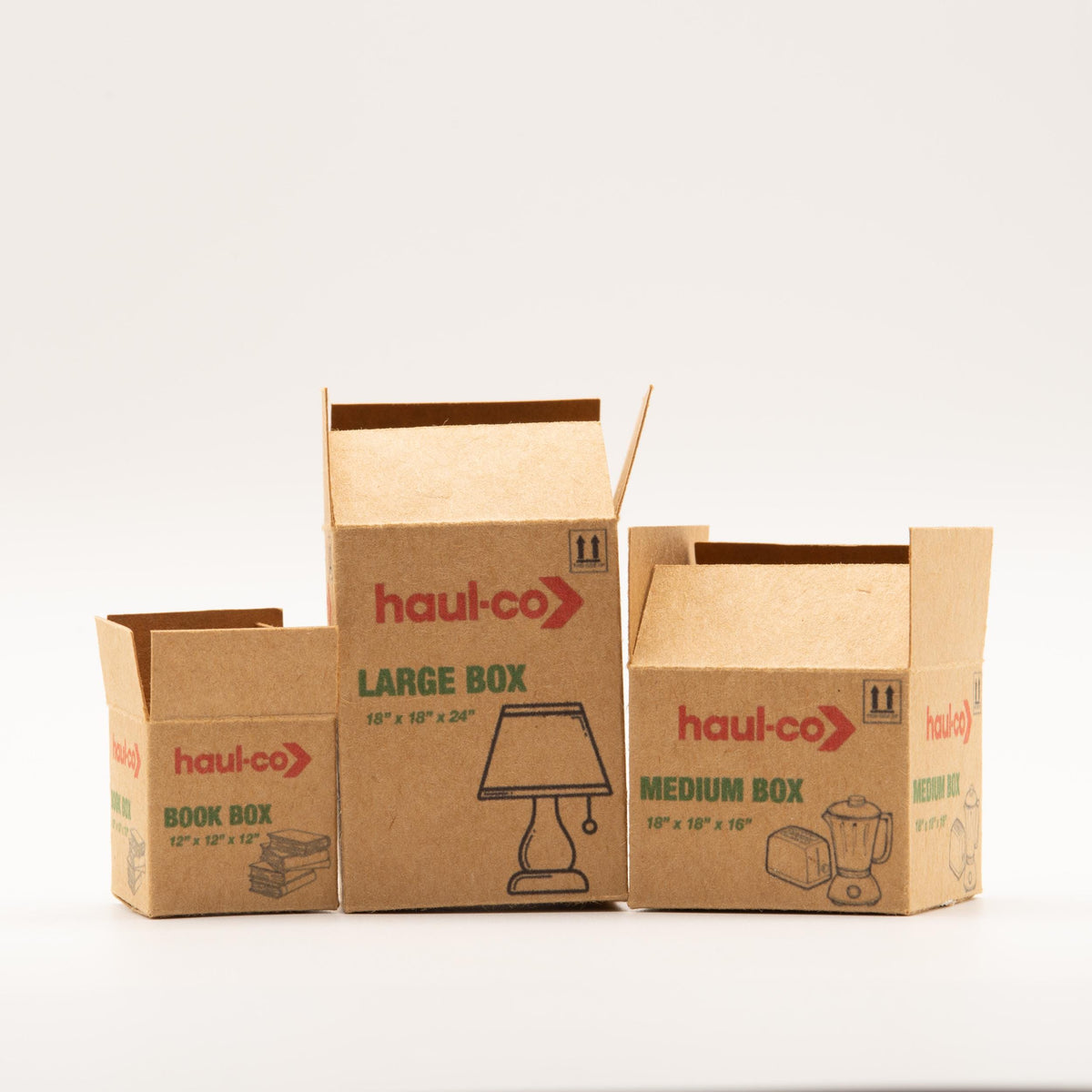 Miniature Moving Boxes | 1:12 Scale | Dollhouse Moving Day Accessory