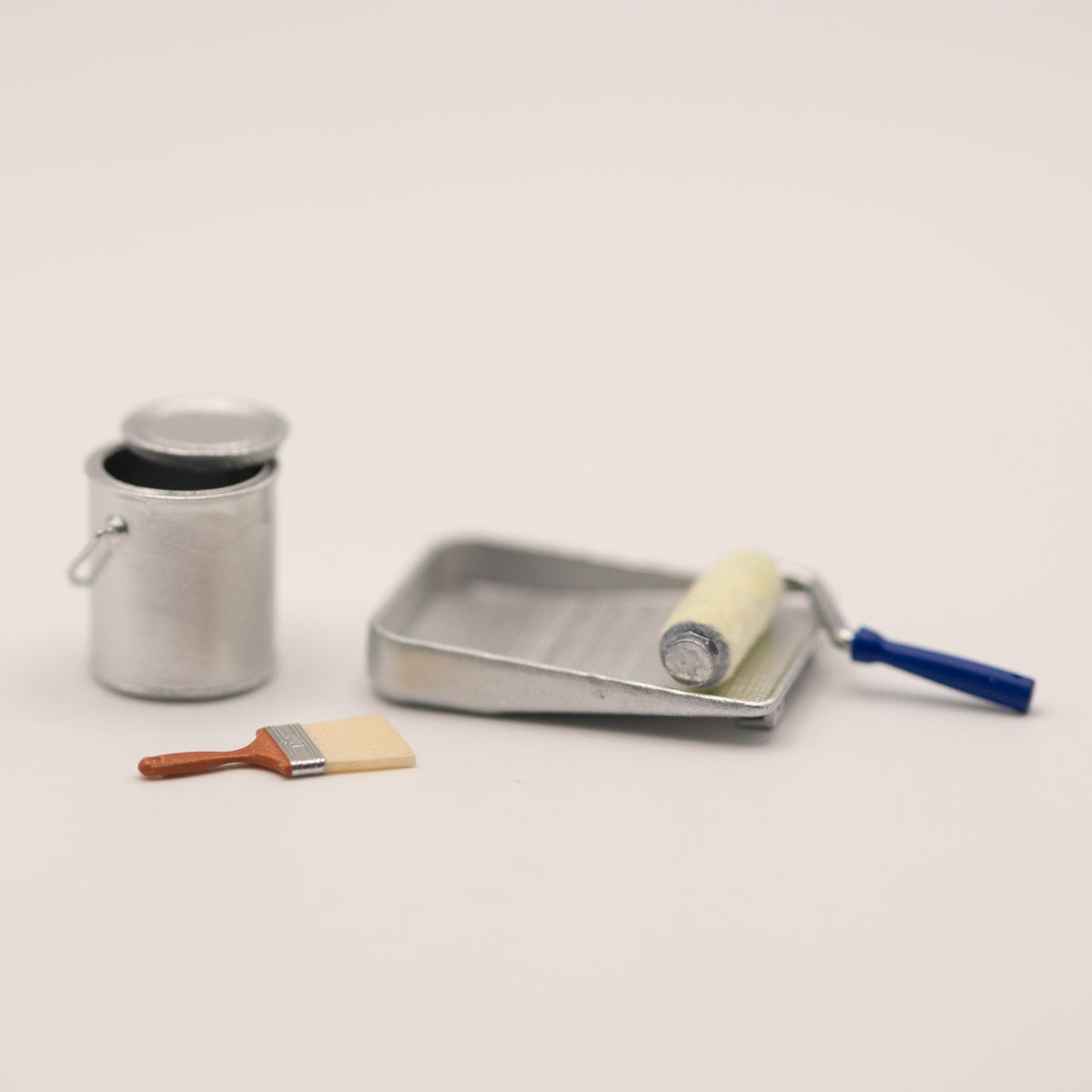 Miniature Paint Set | 1:12 Scale | Dollhouse Renovation & Workshop Decor