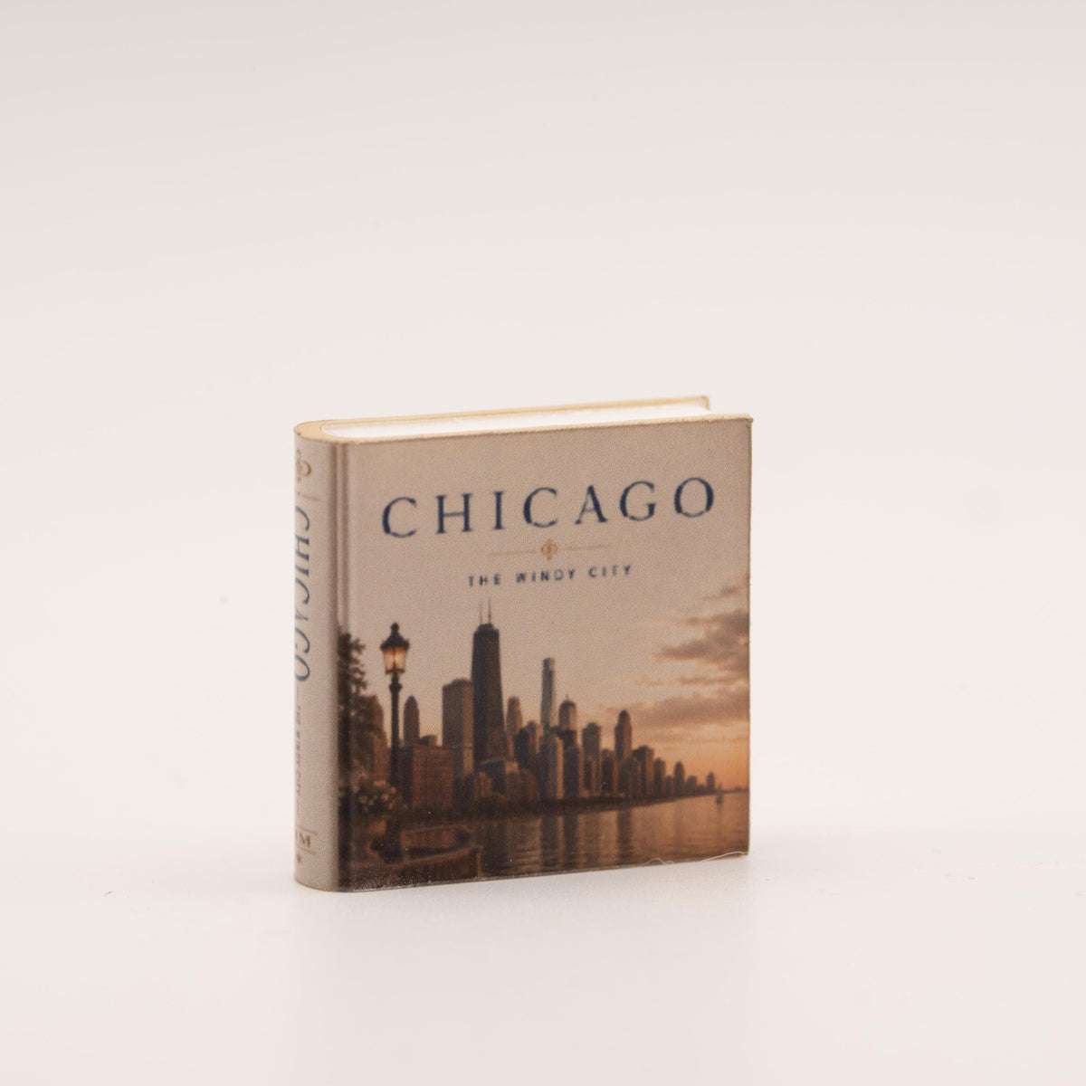 Miniature Coffee Table Book | 1:12 Scale | Chicago | Dollhouse Living Room of Library Decor